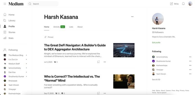 Medium profile banner